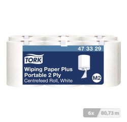 Bobine d'essuyage à dévidage central Tork M2 - Colis de 6