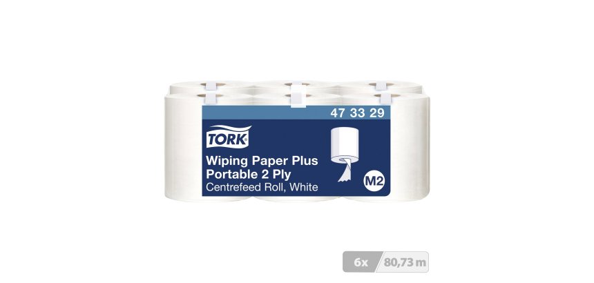 Bobine d'essuyage à dévidage central Tork M2 - Colis de 6