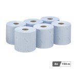Industriële afdroogrollen Wypall L 10 7407 190 m blauw - pak van 6