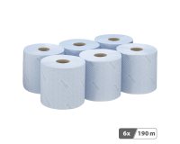 Bobine Wypall essuyage industriel L10 7407 190 m bleue - Colis de 6