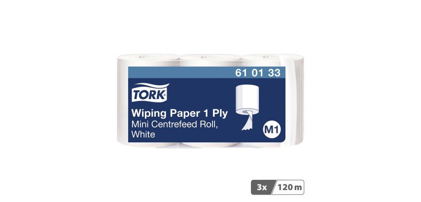 Mini bobine d'esuyage à dévidage central Tork M1 - Longueur 120 m - Lot de 3