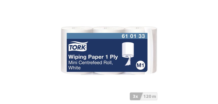 Mini bobine d'esuyage à dévidage central Tork M1 - Longueur 120 m - Lot de 3