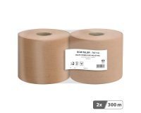 Bobine d'essuyage industriel chamois - 1000 formats - Lot de 2