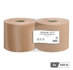 Bobine d'essuyage industriel chamois - 1000 formats - Lot de 2