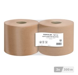 Bobine d'essuyage industriel chamois - 1000 formats - Lot de 2