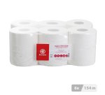 Maxi bobine d'essuyage à dévidage central Bruneau blanche - Colis de 6