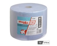 Bobine essuyage industriel Wypall L10 Extra 7140 - 570 m - bleue