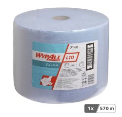 Bobine essuyage industriel Wypall L10 Extra 7140 - 570 m - bleue