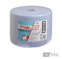 Bobine essuyage industriel Wypall L10 Extra 7140 - 570 m - bleue