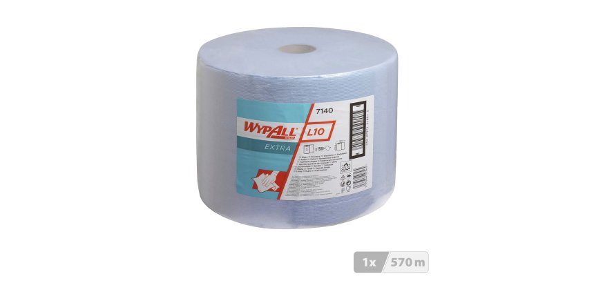 Bobine essuyage industriel Wypall L10 Extra 7140 - 570 m - bleue