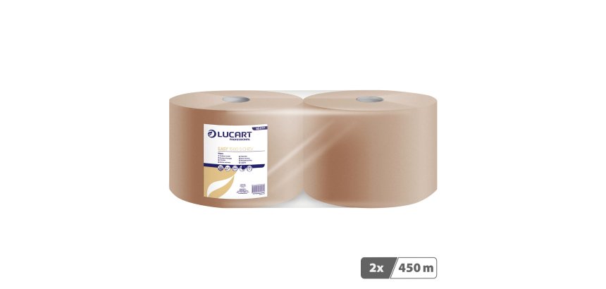 Bobine essuyage industriel chamois Lucart 1500 S - Lot de 2