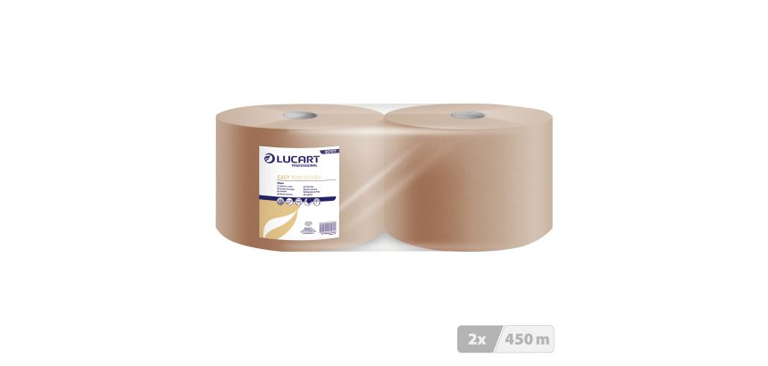Bobine essuyage industriel chamois Lucart 1500 S - Lot de 2