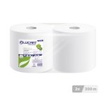 Bobine essuyage industriel blanche à dévidage central Lucart Eco 1000S - Lot de 2