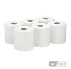 Bobine WypAll essuyage industriel L10 7406 190 m blanche - Colis de 6