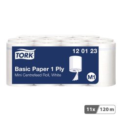 Bobine dévidage central mini Tork M1 Universal 310 - Carton de 11
