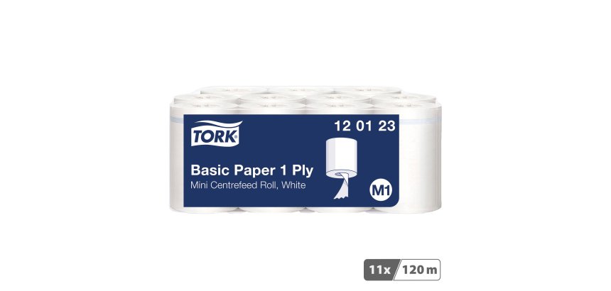 Bobine dévidage central mini Tork M1 Universal 310 - Carton de 11
