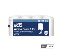 Bobine d'essuyage à dévidage central Tork M1 Advanced 415 Mini blanche - Colis de 11