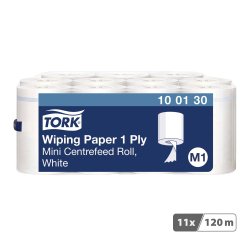 Bobine d'essuyage à dévidage central Tork M1 Advanced 415 Mini blanche - Colis de 11