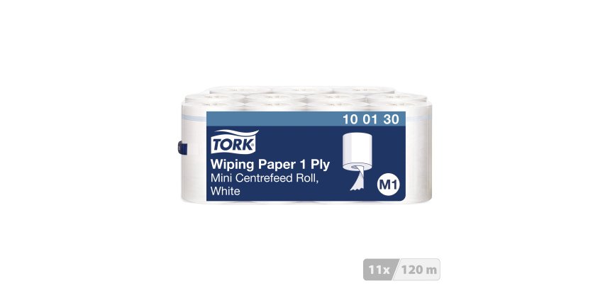 Bobine d'essuyage à dévidage central Tork M1 Advanced 415 Mini blanche - Colis de 11