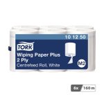 Bobine d'essuyage à dévidage central Tork M2 Wiper Maxi blanche - Carton de 6