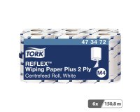 Bobine d'essuyage à dévidage central Tork Reflex™ M4 Maxi - Carton de 6
