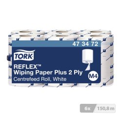 Bobine d'essuyage à dévidage central Tork Reflex™ M4 Maxi - Carton de 6