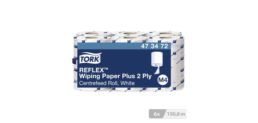 Bobine d'essuyage à dévidage central Tork Reflex™ M4 Maxi - Carton de 6