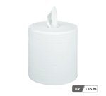 Wiping roll with central division maxi white - Pack of 6