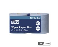 Bobine d'Essuyage Plus bleue W1/2 Tork, absorbant, 750 feuilles