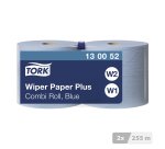 Bobine d'Essuyage Plus bleue W1/2 Tork, absorbant, 750 feuilles