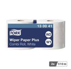 Bobine d'essuyage Tork W1/2 Advanced Plus Blanc - longueur 255 m