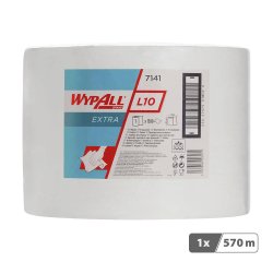 Bobine essuyage industriel Wypall L10 Extra 7141 - 570 m - blanche
