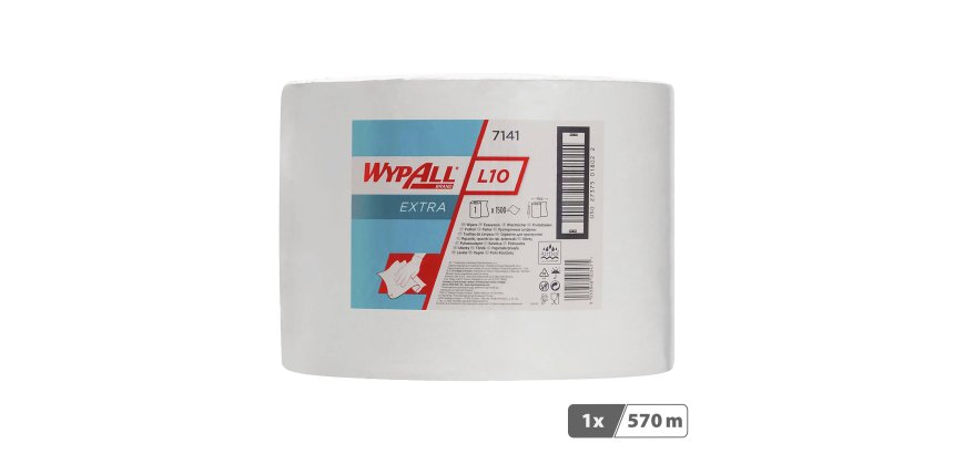 Bobine essuyage industriel Wypall L10 Extra 7141 - 570 m - blanche