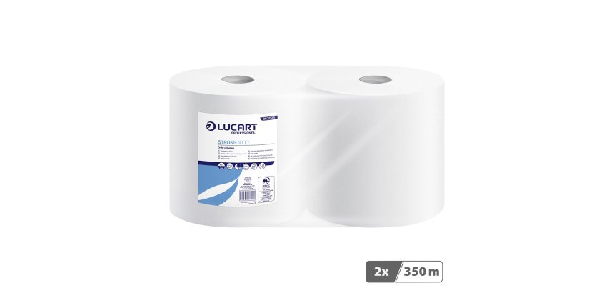 Bobine d'essuyage Lucart Strong 1000 - blanche