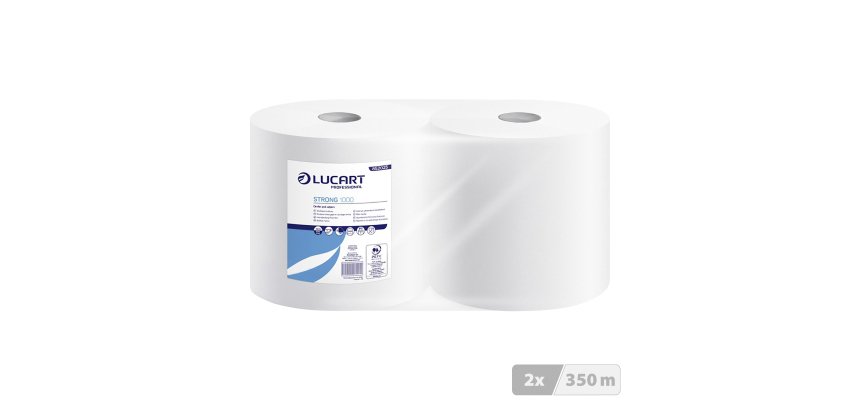 Bobine d'essuyage Lucart Strong 1000 - blanche