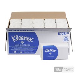 Papier essuie-mains pliage enchevêtré Kleenex Airflex Ultra 6778 - Carton de 1860