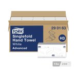 Essuie-mains pliage enchevêtré Tork H3 Advanced doux - Carton de 3750