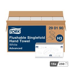 Essuie-mains pliage enchevêtré Tork H3 Advanced délitable- Carton de 3750