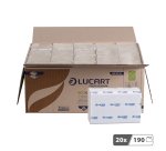 Papier essuie-mains pliage enchevêtré Lucart EcoNatural  V2 – Carton de 3800