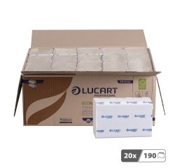 Papier essuie-mains pliage enchevêtré Lucart EcoNatural  V2 – Carton de 3800