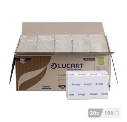 Papier essuie-mains pliage enchevêtré Lucart EcoNatural  V2 – Carton de 3800