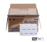 Papel secamanos plegado entrelazado Lucart EcoNatural Z20 - Caja de 3000