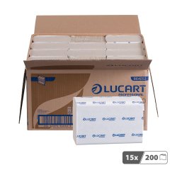 Papier essuie-mains pliage enchevêtré Lucart EcoNatural Z20 – Carton de 3000