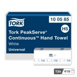 Essuie-mains pliage enchevêtré Tork H5 PeakServe® Continus™ blancs Universal - colis de 4920