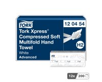 Essuie-mains pliés Tork H2 compressés Tork Xpress Advanced - Sachet de 2400