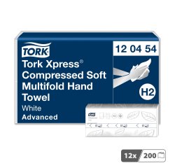 Essuie-mains pliés Tork H2 compressés Tork Xpress Advanced - Sachet de 2400