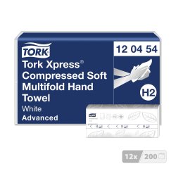 Essuie-mains pliés Tork H2 compressés Tork Xpress Advanced - Sachet de 2400