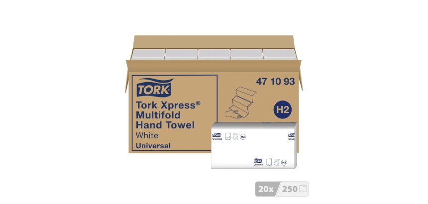 Essuie-mains enchevêtré Tork H2 - Carton de 5000