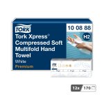 Essuie-mains pliés Tork H2 compressés Tork Xpress doux Premium - Sachet de 2040
