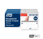 Secamanos entredoblado Tork H3 Advanced - caja de 1250
